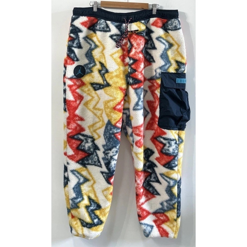 Nike Jordan Essential Retro 90s Abstract Fleece Pants Joggers Mens 3XL DC9730